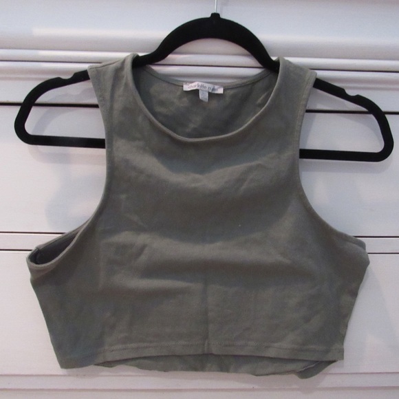 Green Razorback Crop Top Tank - Picture 2 of 3